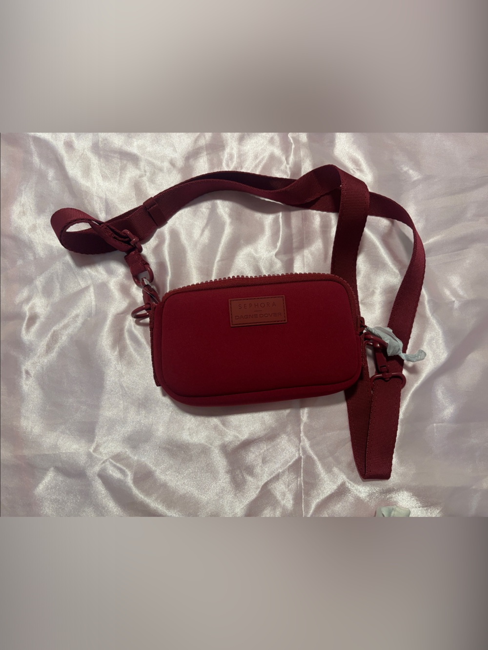 Dagne Dover/ Sephora Deep Burgundy Crossbody Wristlet